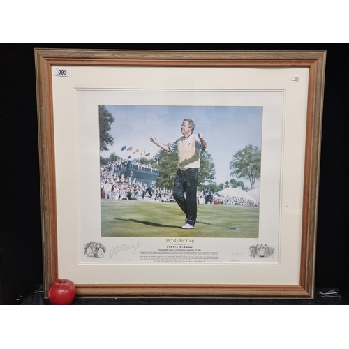 93 - A very large Limited Edition numbered print  113/350 showing the 35th Rider Cup for golf, by James O... 