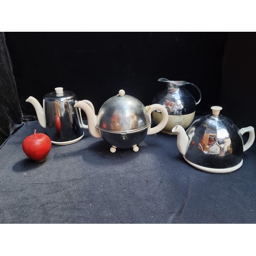 379 - Four servingware items, including a Carraigalline teapot, a nice 