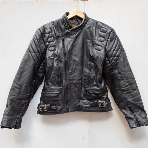 715 - A Sportex genuine leather men's biker jacket. Series C4. Sized European50. Circa 1980s. Great jacket... 