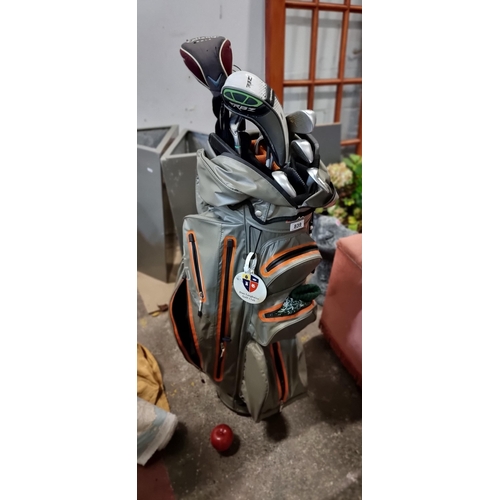 839 - A Big Max branded  excellent golf bag. Containing eleven golf clubs. Consisting of a 5W Big Bertha d... 