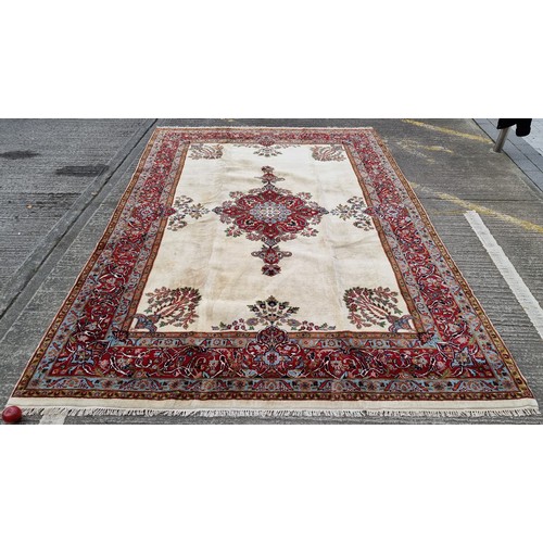 708 - A fabulous large hand knotted wool persian rug from Tabriz, Iran with certificate of authenticity. M... 