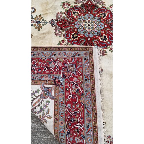 708 - A fabulous large hand knotted wool persian rug from Tabriz, Iran with certificate of authenticity. M... 