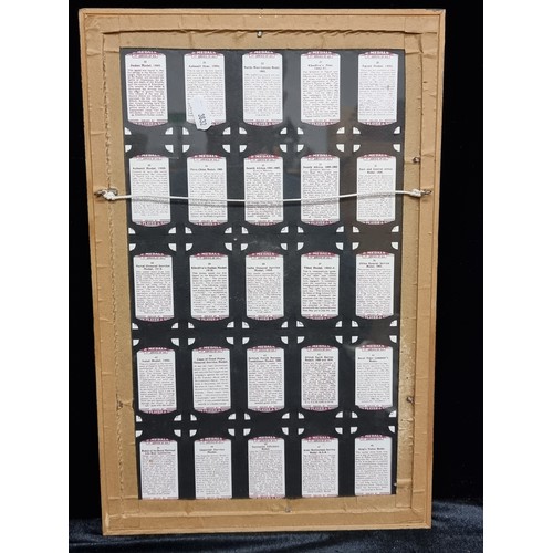 63 - A framed collection of 25 Player's & Sons cigarette cards from the series 