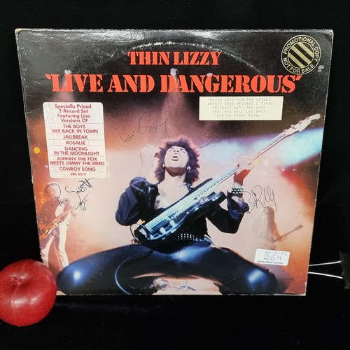 269 - StarLot : A signed 2-record set of the 'Live and Dangerous' album released in 1978, by the famous Ir... 