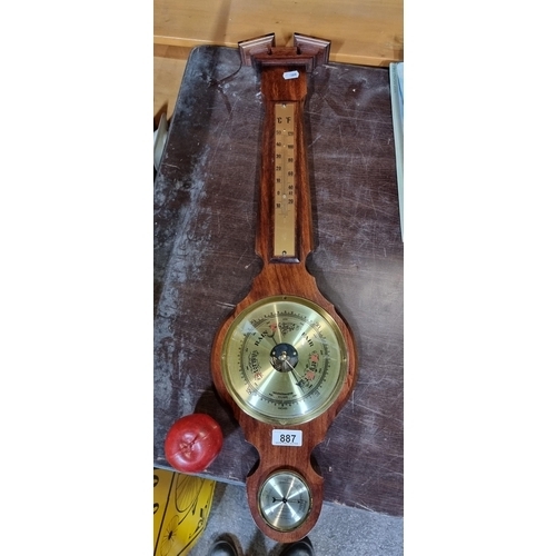 887 - A vintage large  Weathermaster including a barometer, thermometer and a hygrometer to measure humidi... 