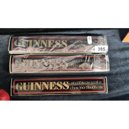 285 - Two vintage parcels of bumper stickers advertising Guinness, reading the text 