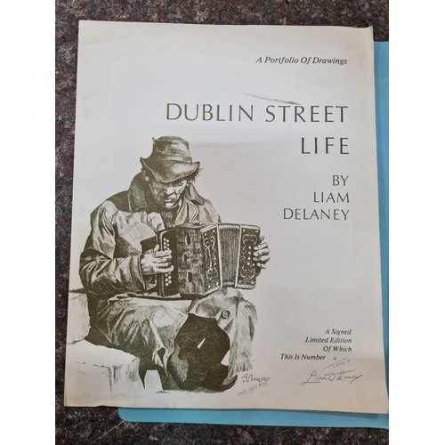 637 - A portfolio of eight limited edition prints of art works of Dublin Street Life by Irish artist Liam ... 