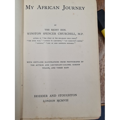 159 - Star lot : A hardback, first edition copy of the book ''My African Journey'' by The RT. Hon. Winston... 