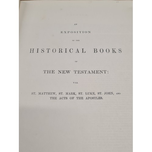 173 - A leather bound antique Henry  bible. Titled ''An Exposition On The Old and New Testament: With Prac... 