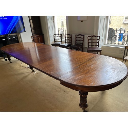 66 - Star Lot : A Huge Victorian Boardroom / dining  table can adjust from 8 to almost 20 feet to seat 8-... 