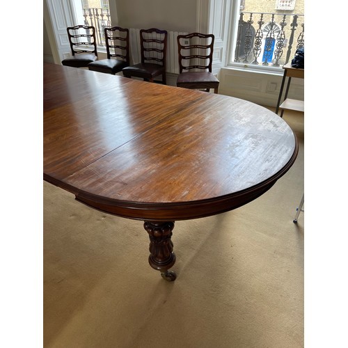 66 - Star Lot : A Huge Victorian Boardroom / dining  table can adjust from 8 to almost 20 feet to seat 8-... 