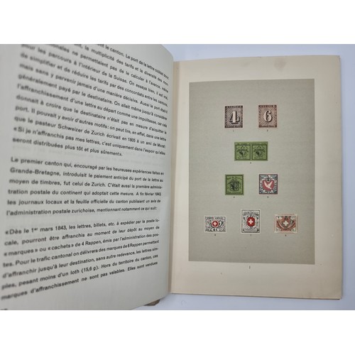 689 - The Cream album is book celebrating a centenary of Swiss stamps 1843-1943 With an Irish compliments ... 