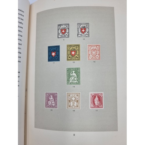 689 - The Cream album is book celebrating a centenary of Swiss stamps 1843-1943 With an Irish compliments ... 