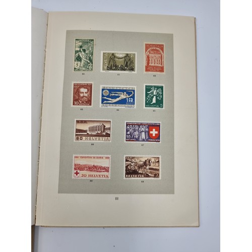 689 - The Cream album is book celebrating a centenary of Swiss stamps 1843-1943 With an Irish compliments ... 