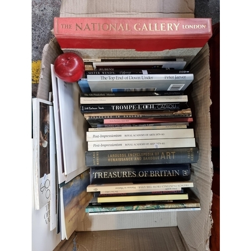 608 - A large box of forty five art books, including examples 