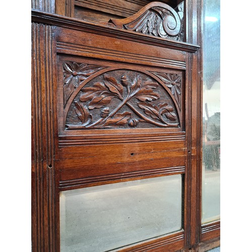 623 - Star lot : A stunning Victorian sideboard, with three doors and three drawers, beautiful brass drop ... 