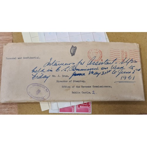 907 - Another fabulous lot of the J Drum collection. Inc correspondence from the dept of Printing and engr... 