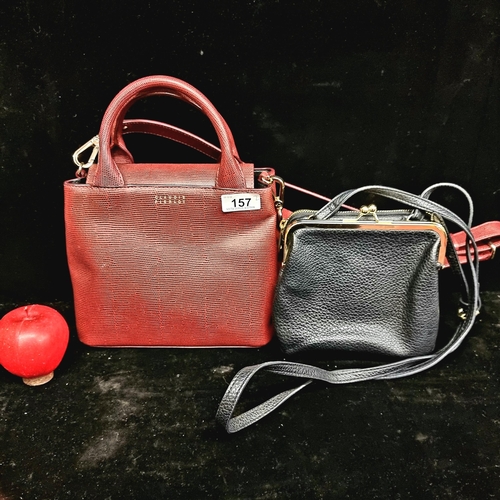 157 - Two stylish ladies' handbags including a Claudie Pierlot example in the Anouck series in a burgundy ... 