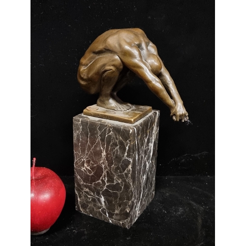 201 - Star Lot - A striking bronze sculpture titled 