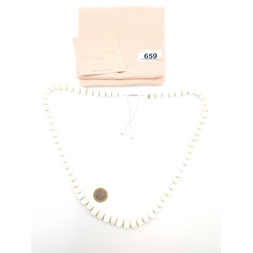 659 - A brightly coloured white Agate Lola Rose designer gemstone necklace. Length: 76cm. Stones cold to t... 