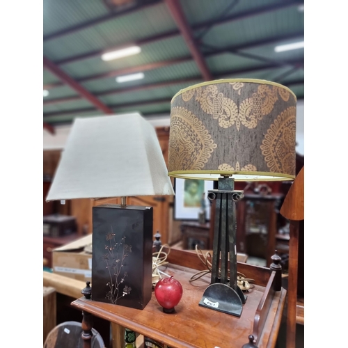 661 - Two lovely and unique table lamps. Including one heavy example by Irish designer James Hackett and a... 