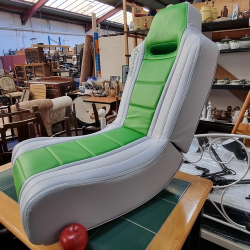 834 - A brand new, X-ROCKER branded gaming rocker chair. A folding example in the Hydra 2.0 series. Uphols... 