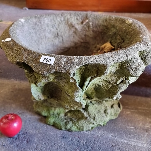 890 - A very large antique heavy stone planter. has super character and patina. Very heavy, same house as ... 