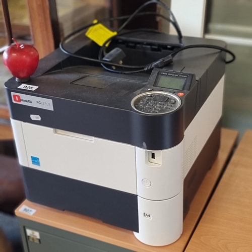 905 - An Olivetti laser printer, model number PGL2555. Ideal for an office space. Along with three pin pow... 