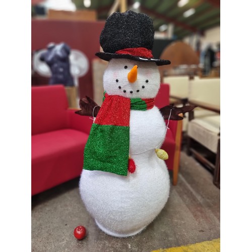 904 - Three charming Christmas decorations in the form of an inflatable and rather dapper large snowman fr... 