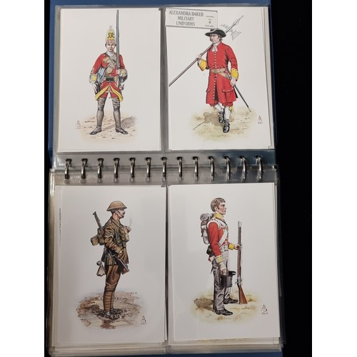 117 - A superb collection of over 120 postcards, depicting the British Army as illustrated by Alix Baker. ... 