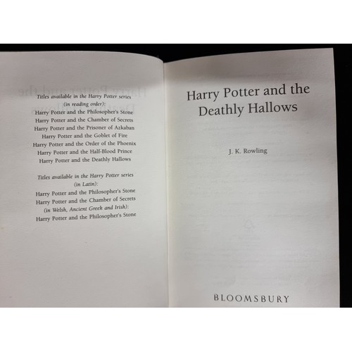 170 - A first edition hard back book titled 'Harry Potter and the Deathly Hallows' by J.K Rowling publishe... 