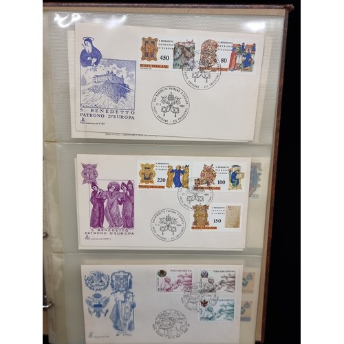 177 - A fantastic stamp album with over one hundred First Day Covers from The Vatican City. Including Pope... 