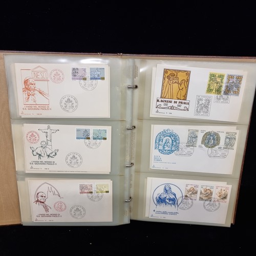 177 - A fantastic stamp album with over one hundred First Day Covers from The Vatican City. Including Pope... 