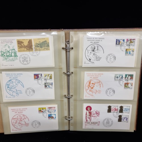 177 - A fantastic stamp album with over one hundred First Day Covers from The Vatican City. Including Pope... 