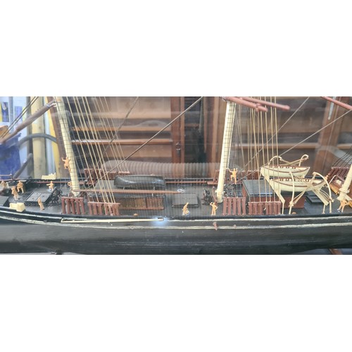 763 - Star lot : A fantastic large-scale example of a vintage model ship, 'Cutty Sark'. Complete with full... 