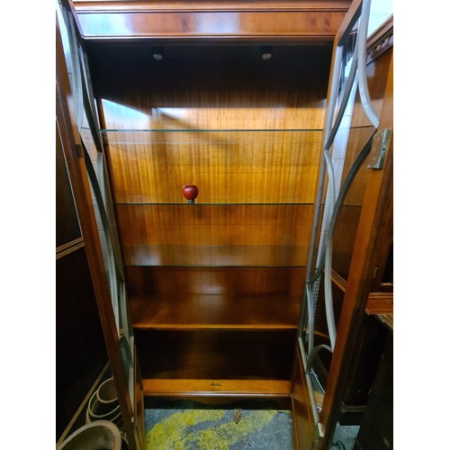 896 - Star lot :A impressive display cabinet with beautiful astro-glazed doors to front, three glass and o... 