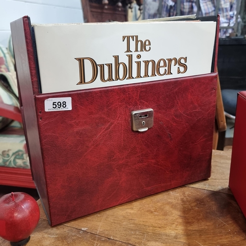 598 - Approximately 50 vintage vinyl albums including artists such as 'The Dubliners', 'The Fureys', 'Abba... 