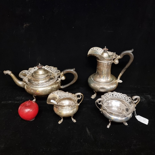 94 - Super Star Lot: A fabulous four-piece Irish sterling silver, tea and coffee service by Thomas Weir &... 