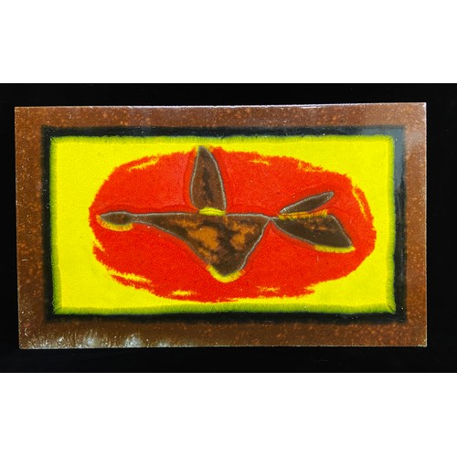 100 - Super Star Lot: An original very large enameled ceramic tile by the famed French artist George Braqu... 