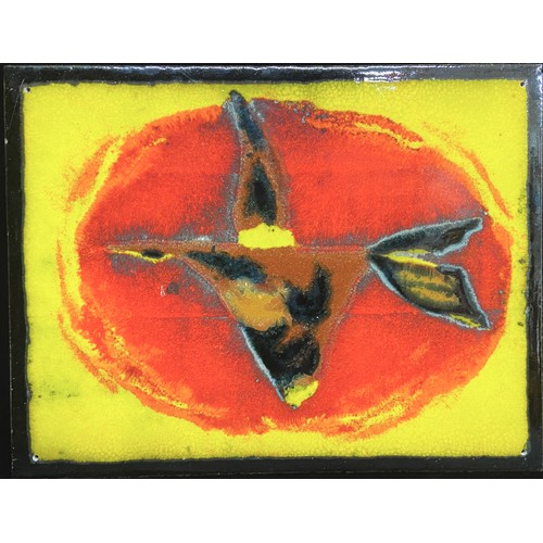 101 - Super Star Lot: An original very large enameled ceramic tile by the famed French artist George Braqu... 