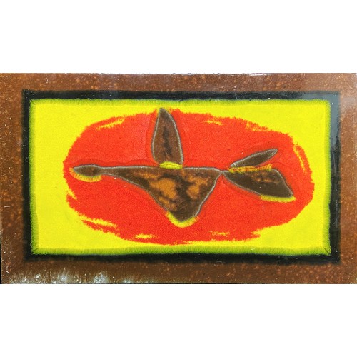 100 - Super Star Lot: An original very large enameled ceramic tile by the famed French artist George Braqu... 
