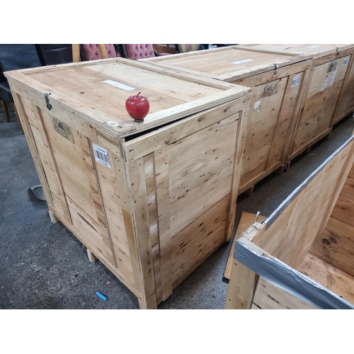 885 - Two very large wooden chests with lockable lids, providing plenty of storage. Each with capacity of ... 