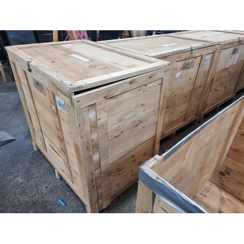 886 - Two very large wooden chests with lockable lids, providing plenty of storage. With capacity of 210L ... 