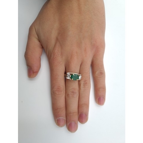 1 - Star Lot: A truly exquisite 18 carat Gold antique Colombian Emerald and Diamond ring, comprising of ... 