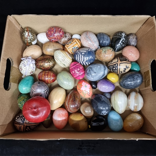 100 - Star Lot : A stunning collection of fifty ornamental eggs. Including some beautiful cold to the touc... 