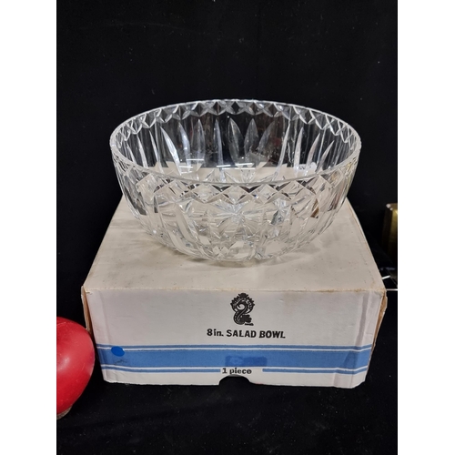 149 - A Waterford Crystal salad bowl in original box. Internet comps €170 on AntiquesIreland.ie. In very g... 