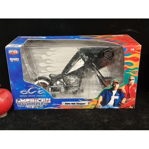 208 - Joyride Orange Country Choppers POW/MIA Chopper die cast metal motorcycle model, from the American C... 