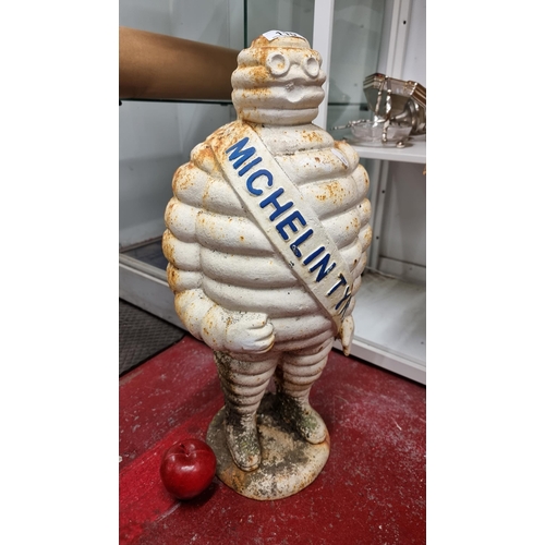 110 - A very heavy large cast metal advertising figure depicting the iconic Michelin Man for Michelin Tyre... 