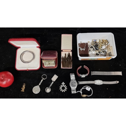 216 - A really lovely mixed lot, comprising of lots of pretty items including wrist watches, necklaces, ke... 