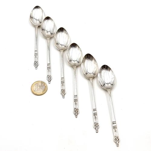 24 - A collection of six silver plated apostle spoons.